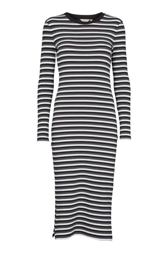 Ludmilla Long Dress - whisper white/dark grey mel./black Stylish and Simple