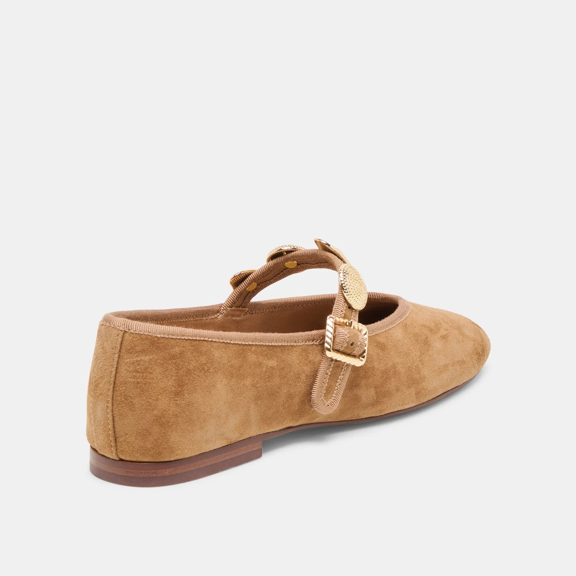 RELAN BALLET FLATS LT BROWN SUEDE flexible shoes