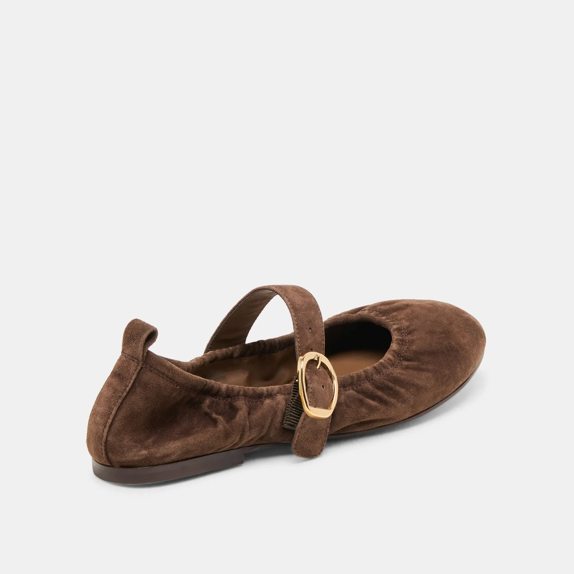 CAELY BALLET FLATS DK BROWN SUEDE Loafer Style