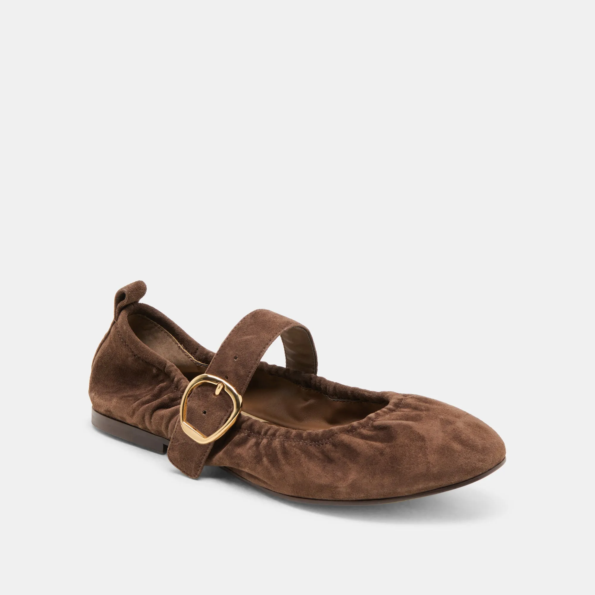 CAELY BALLET FLATS DK BROWN SUEDE Stream Walk