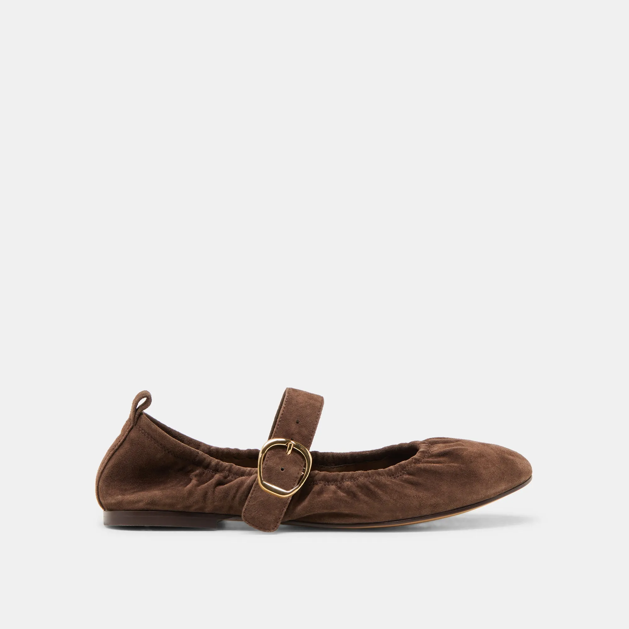 CAELY BALLET FLATS DK BROWN SUEDE Casual Slip-ons