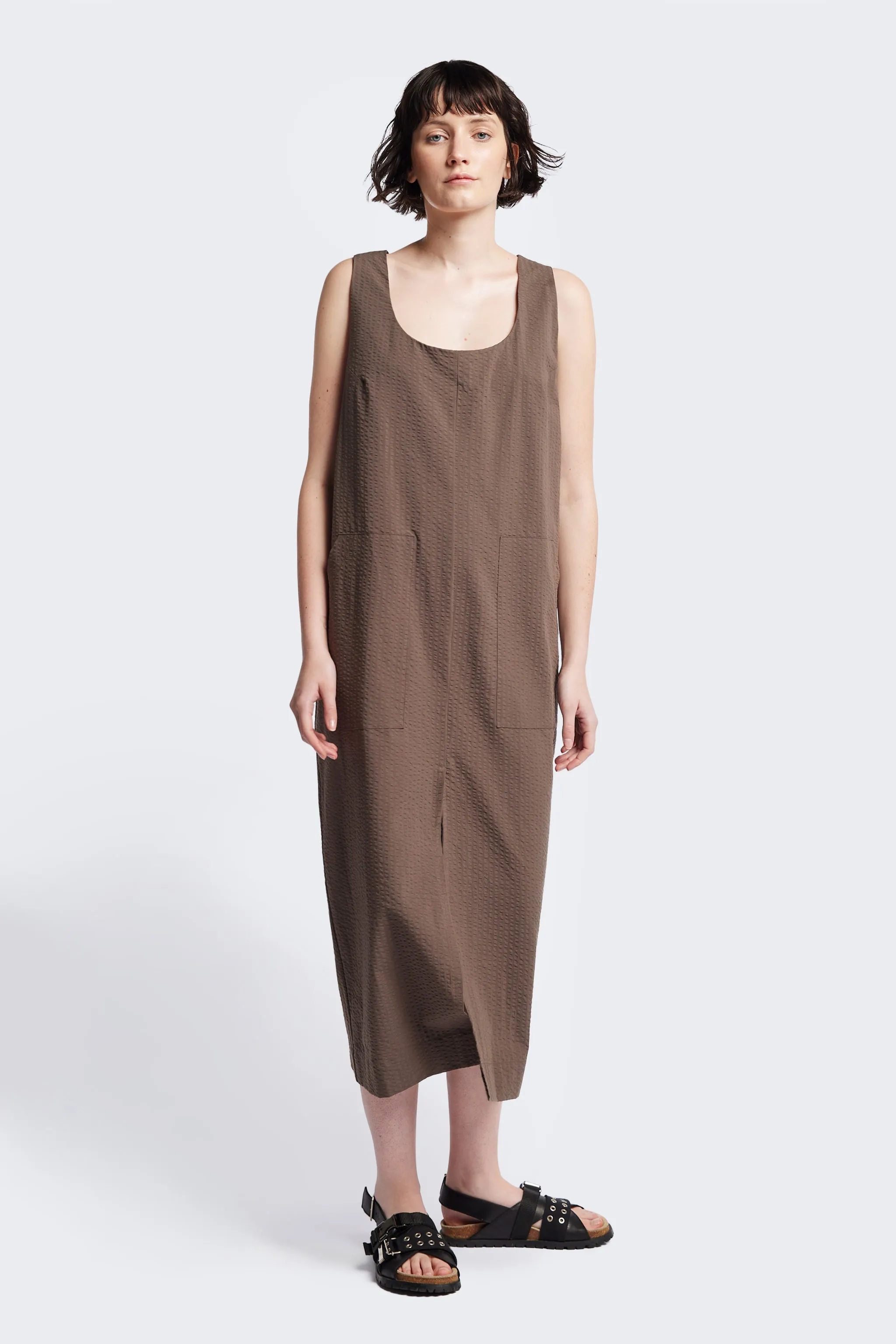 Subtle Touch Forces Pinafore Dress Brown