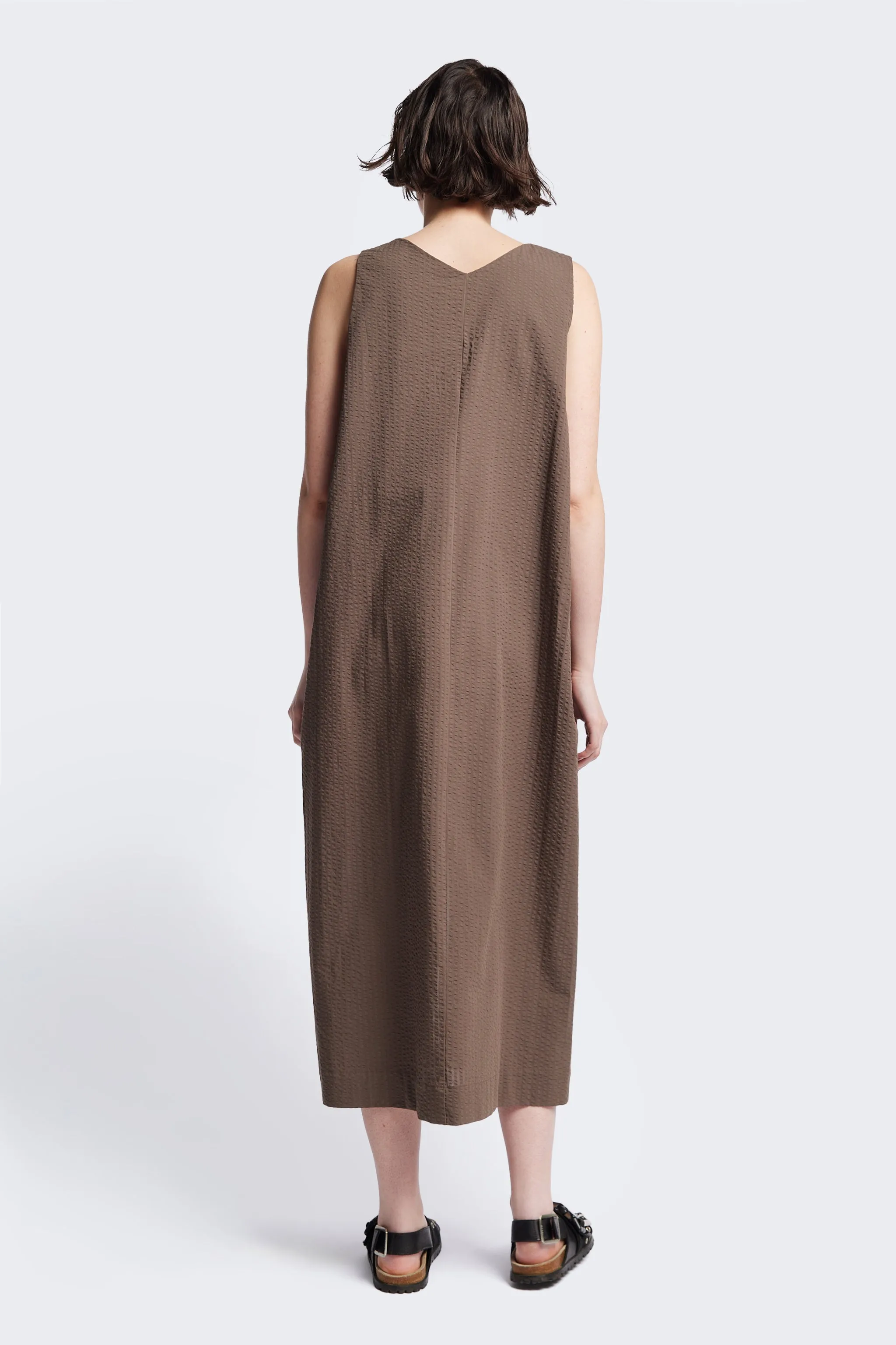 Forces Pinafore Dress Brown Lawn Soft