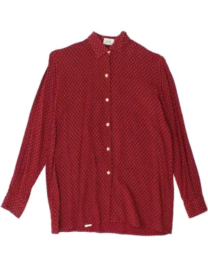 Cocktail Event VINTAGE Womens Shirt UK 12 Medium Red Spotted