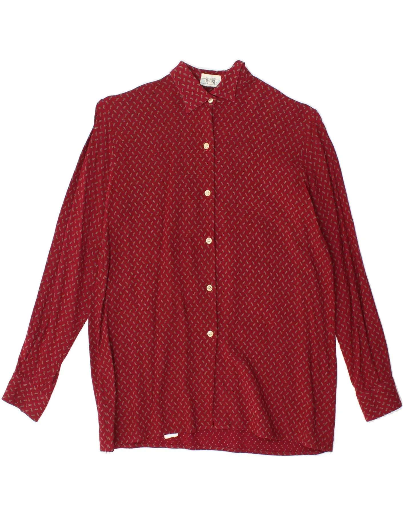 Cocktail Event VINTAGE Womens Shirt UK 12 Medium Red Spotted