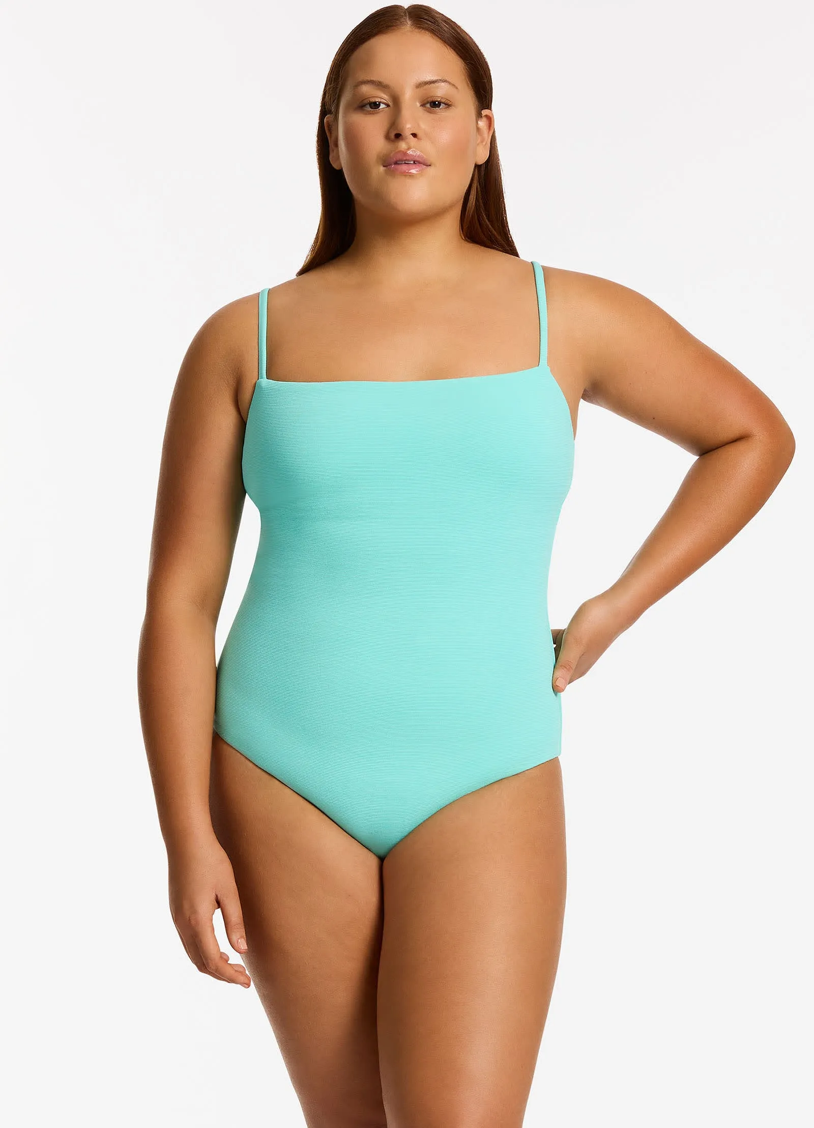 anti slip grip Isla Rib Minimal Tank One Piece - Dolce