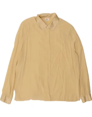 Clean Edge Trim Dynamic Design CHERIE Womens Shirt Blouse IT 52 2XL Yellow