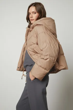 Go To Layer Slip Resistant Grip RAYLIN CROPPED PUFFER JACKET