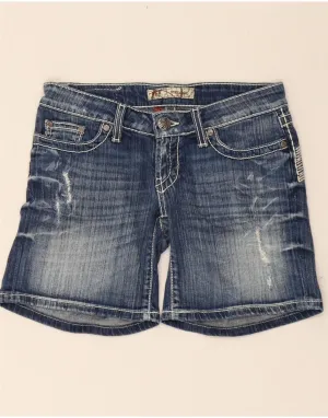 BKE Womens Denim Shorts W25 XS Blue Cotton Inner Layer