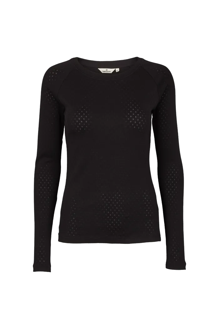 athletic style Arense LS Tee - Black