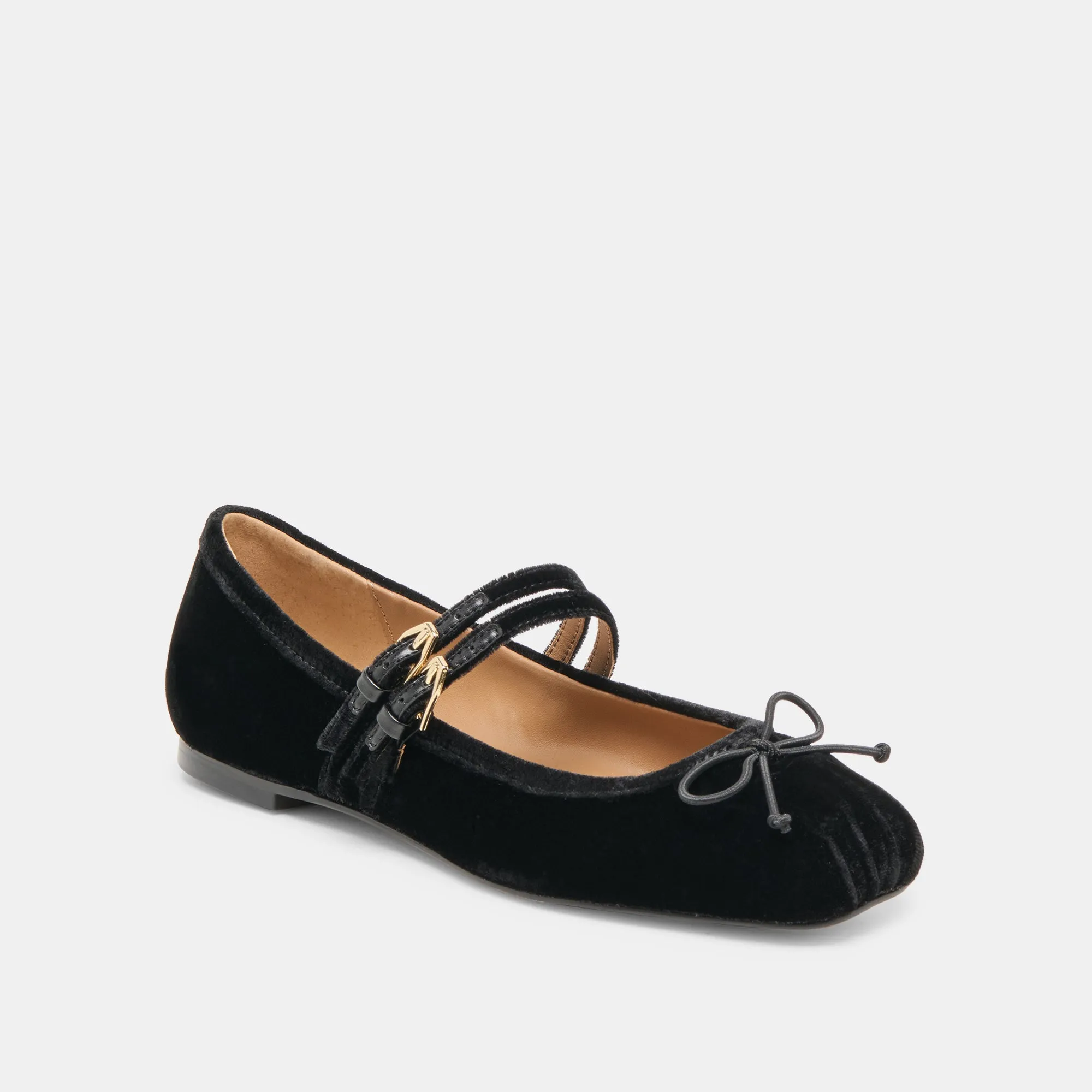 Sporty Chic High Step GIBSEN BALLET FLATS NERO VELVET