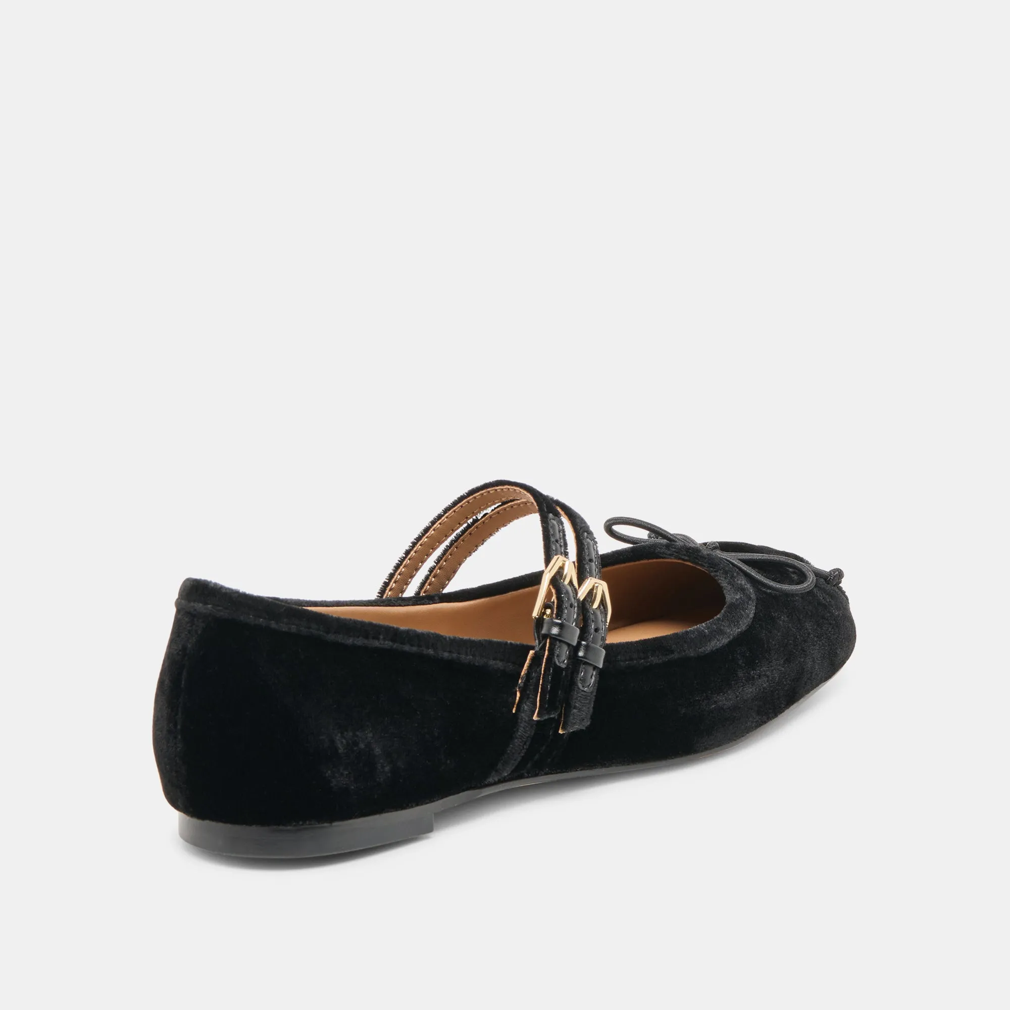 GIBSEN BALLET FLATS NERO VELVET Flexible
