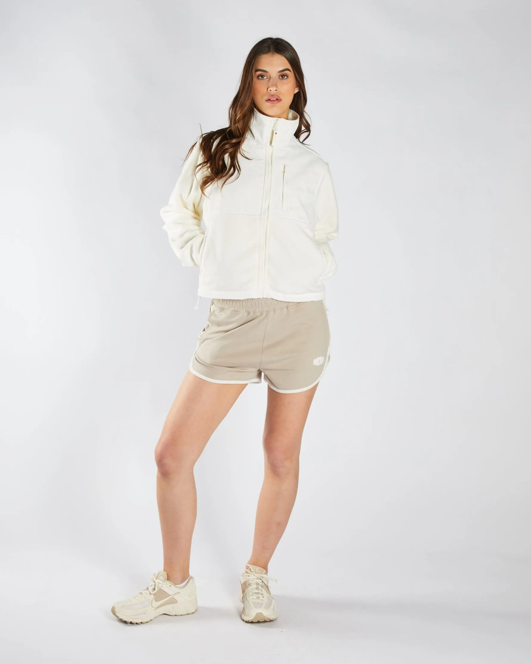 Comfortable Wear Gilly Fleece Hybrid Jacket Soft Ivory