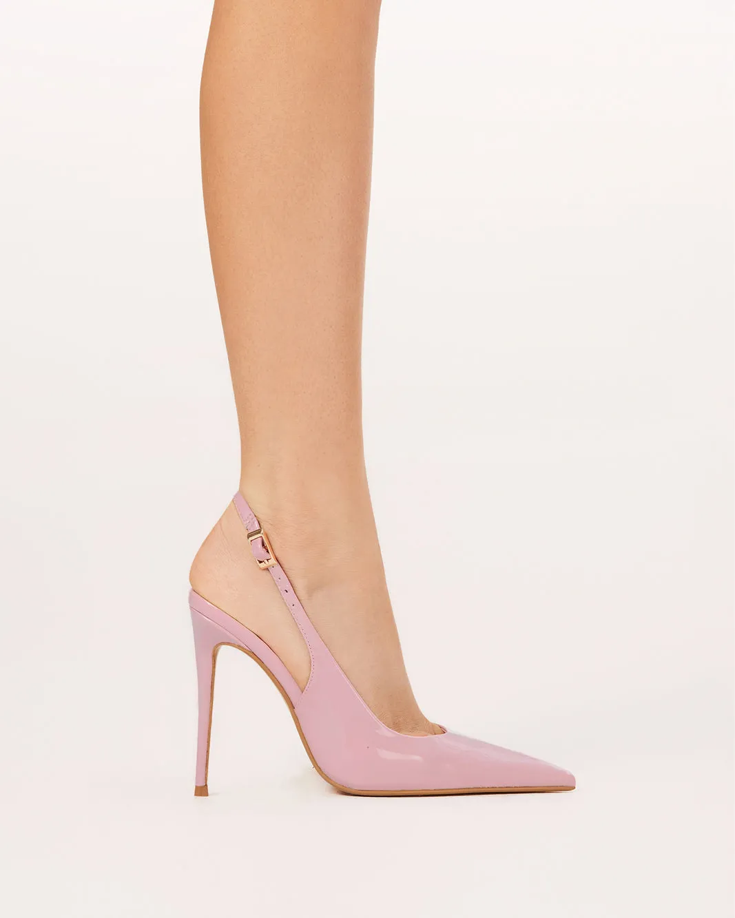 GIOVINA - BALLET PINK PATENT Training Bold Heel Boots