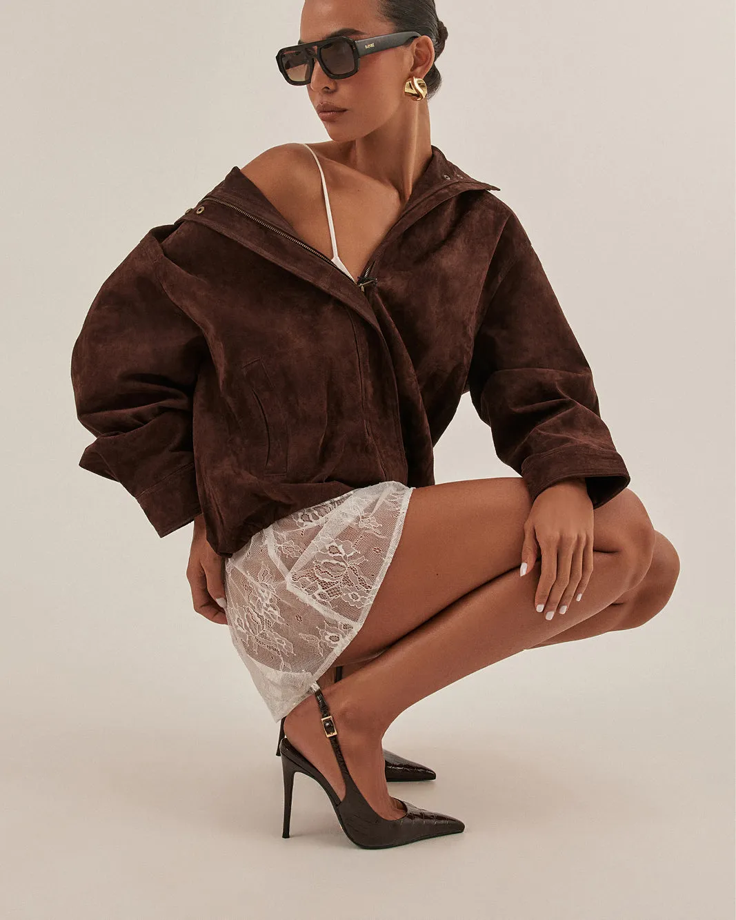 All terrain Casual Pumps GIOVINA - DARK CACAO PATENT CROC