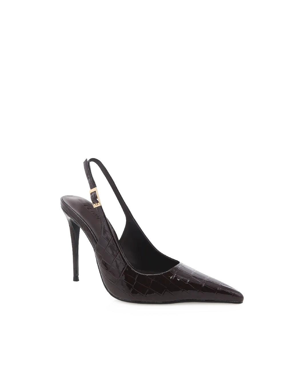 Luxe Sandals GIOVINA - DARK CACAO PATENT CROC