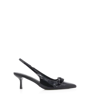 GLENNA - BLACK PATENT Flexible Soles