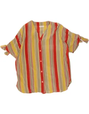 DIANA BENTALLS Womens Shirt Blouse UK 18 XL Multicoloured Striped Festival Outfit