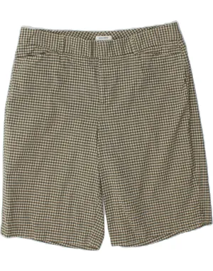 Functional Wear DOCKERS Womens Bermuda Shorts US 14 XL W34  Green Check Cotton