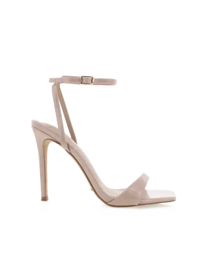Wide Fit Heels Anti Slip GLAM - LATTE PATENT