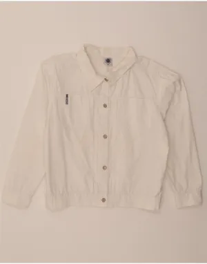 DOLCE VITA Womens Shirt IT 44 Medium White Cotton Weekend Style Non Chafe Seams