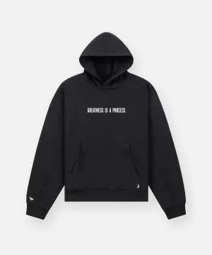 Greatness Is A Process Heavyweight Hoodie Water resistant coating