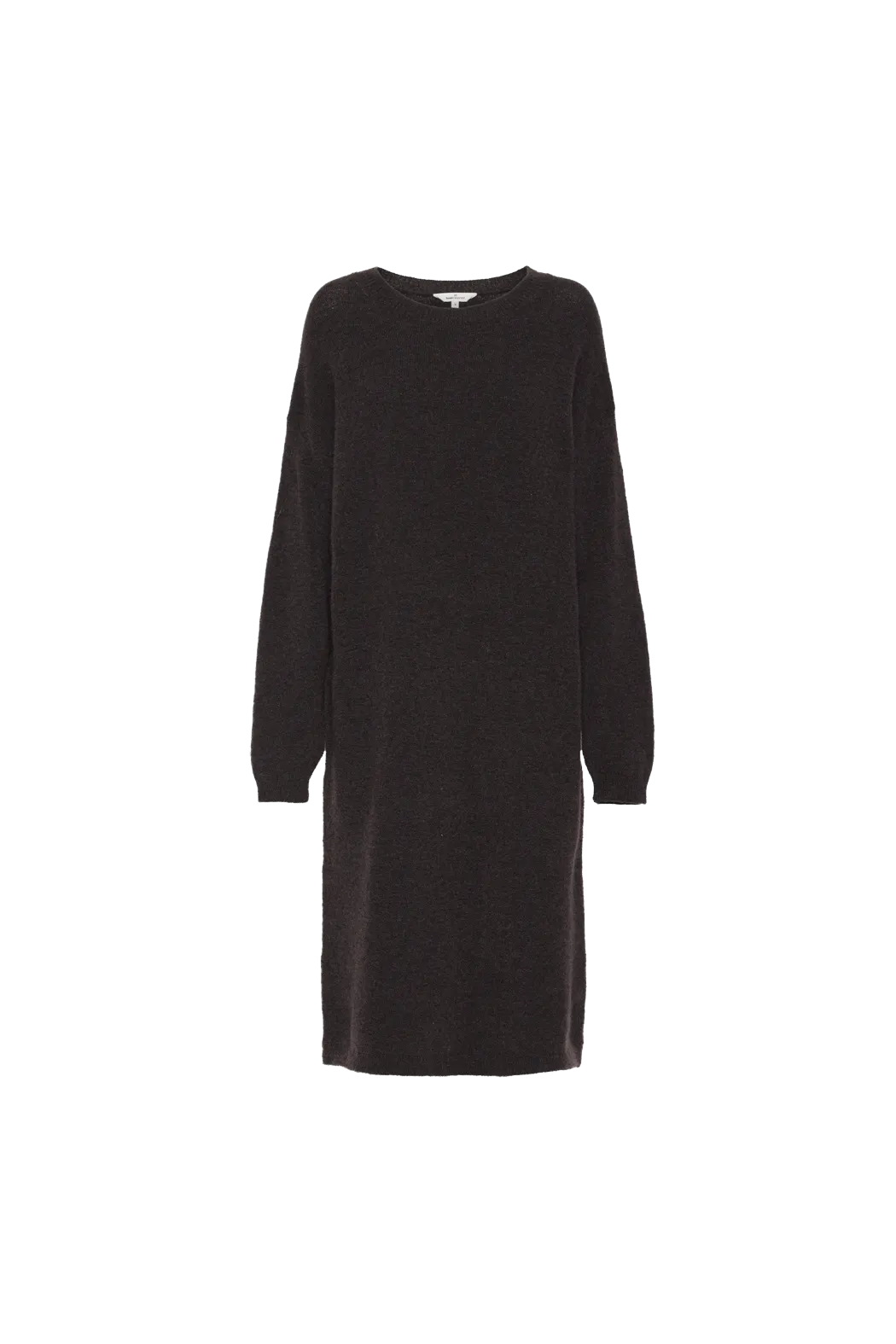 Quilted-Texture Claudine Long Dress - Chocolate Plum