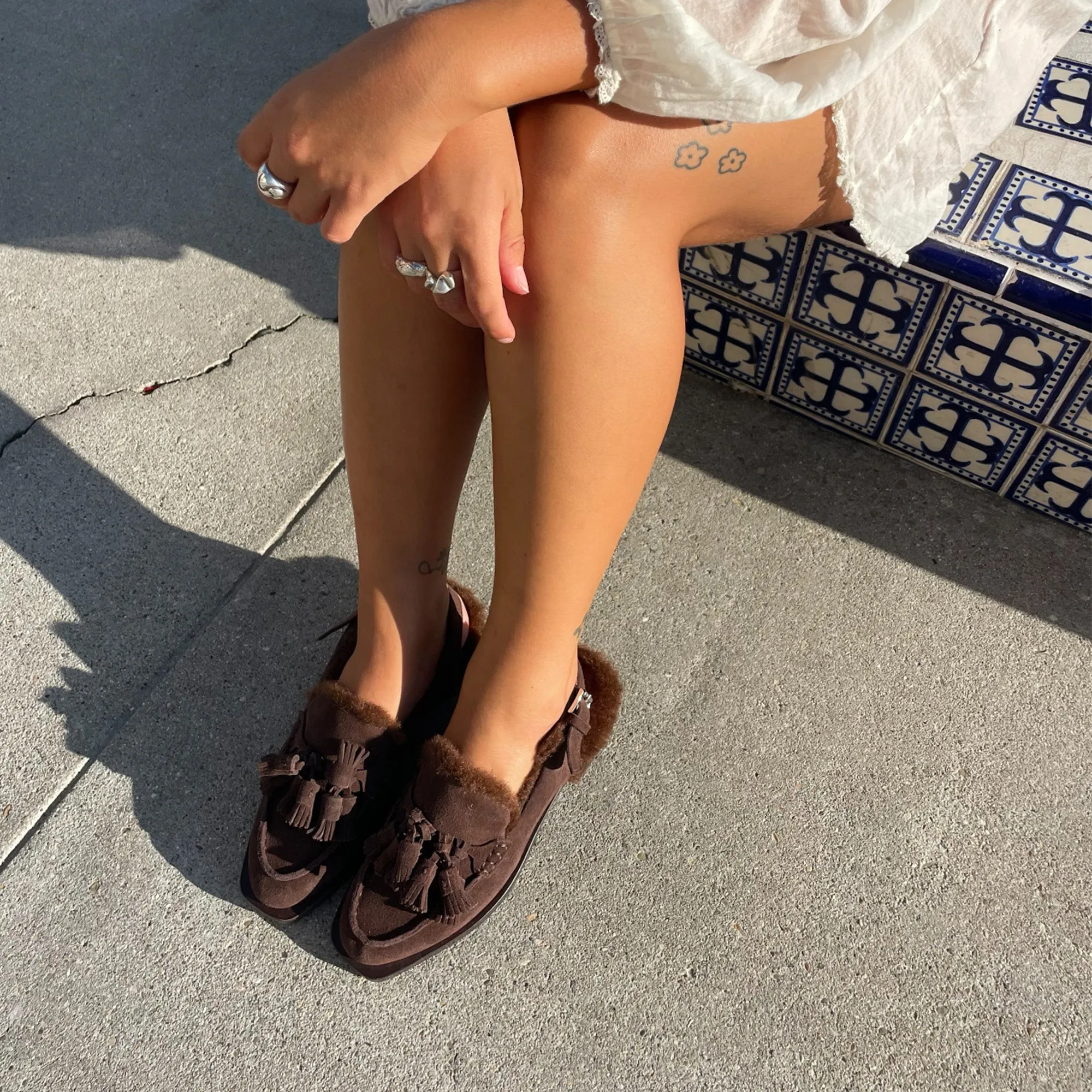 Smooth Fit HAMLIT PLUSH LOAFERS DK BROWN SUEDE