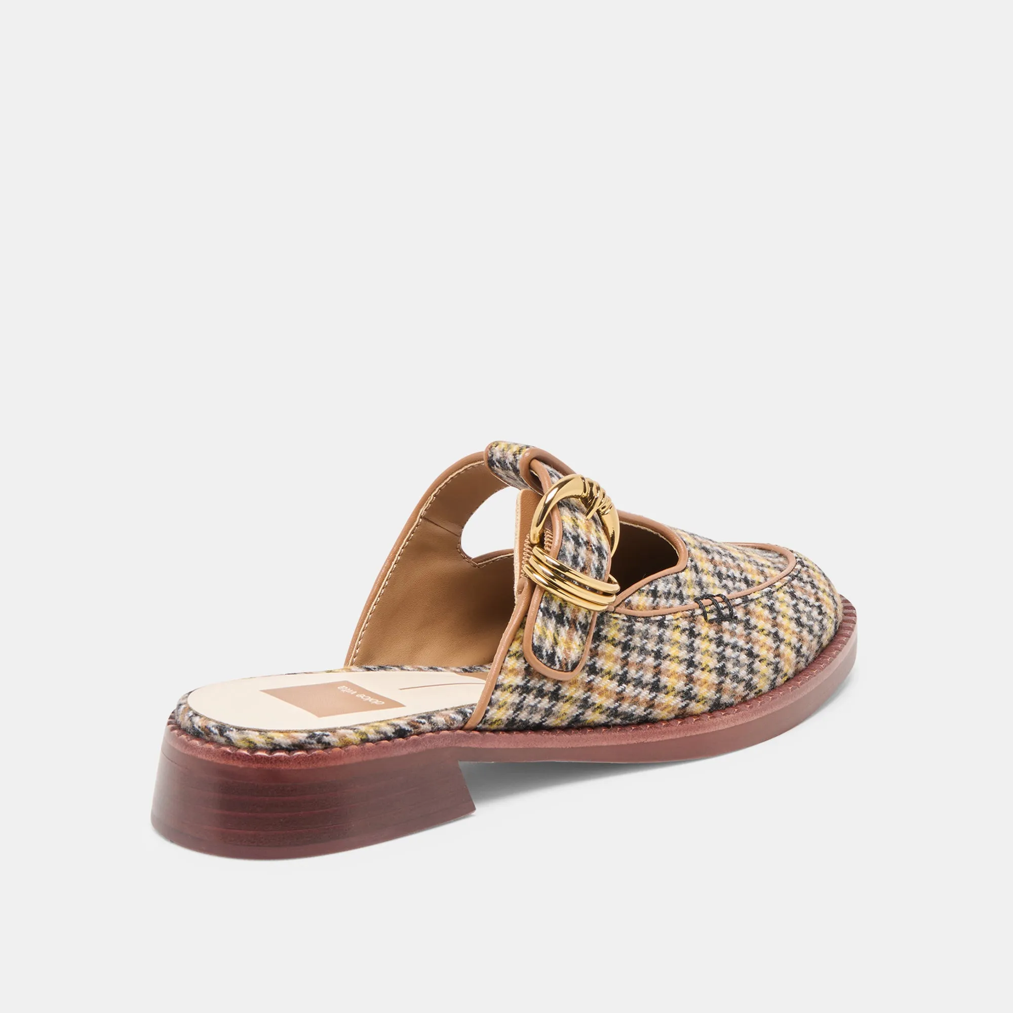 HARLAH FLATS YELLOW PLAID TWEED All-day style