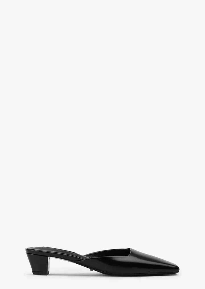 Harriet Black Hi Shine Sleek Pumps