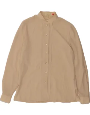 Polished Finish ALEXANDER Womens Shirt Blouse UK 12 Medium  Beige Polyester
