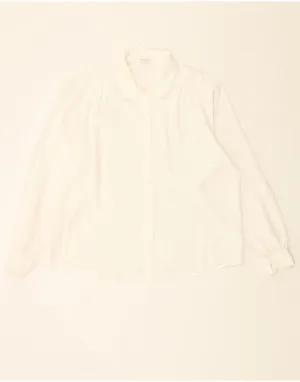 PRIMAVERA FIRENZE Womens Shirt Blouse IT 49 XL White Polyester Ultra Soft Interior