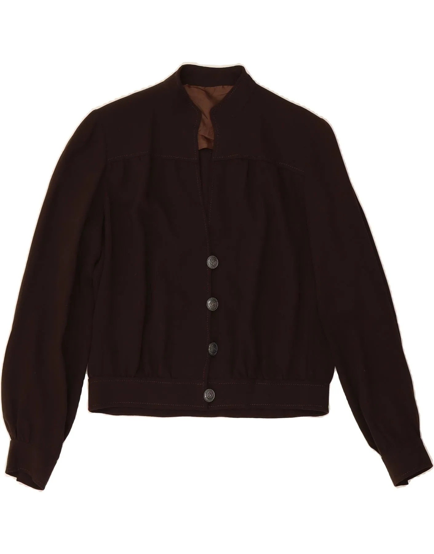 Odor control Seasonal Trend VINTAGE Womens Shirt Blouse UK 12 Medium Brown