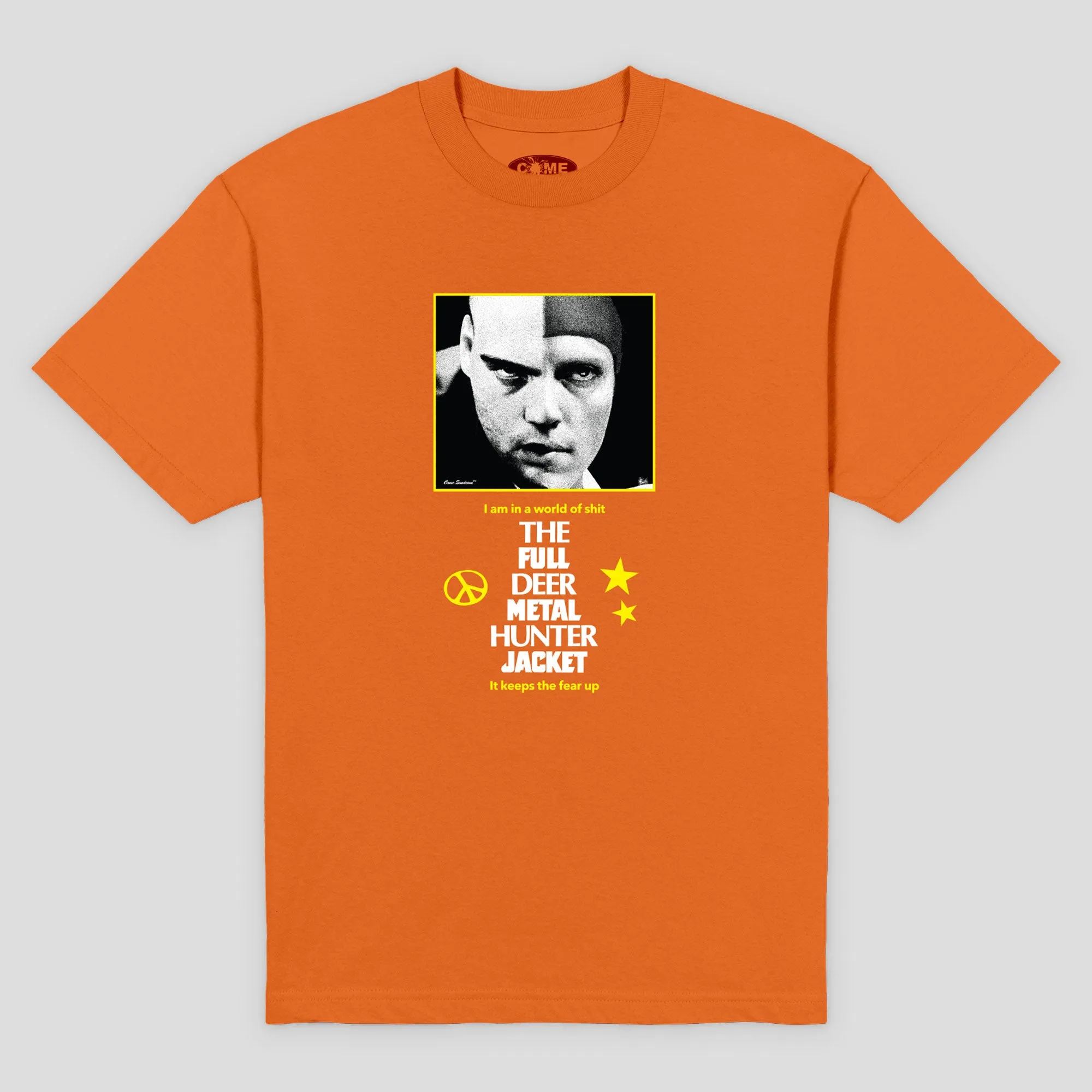 Relaxed Smart Stretchable Fabric Come Sundown Full Deer Tee - Orange