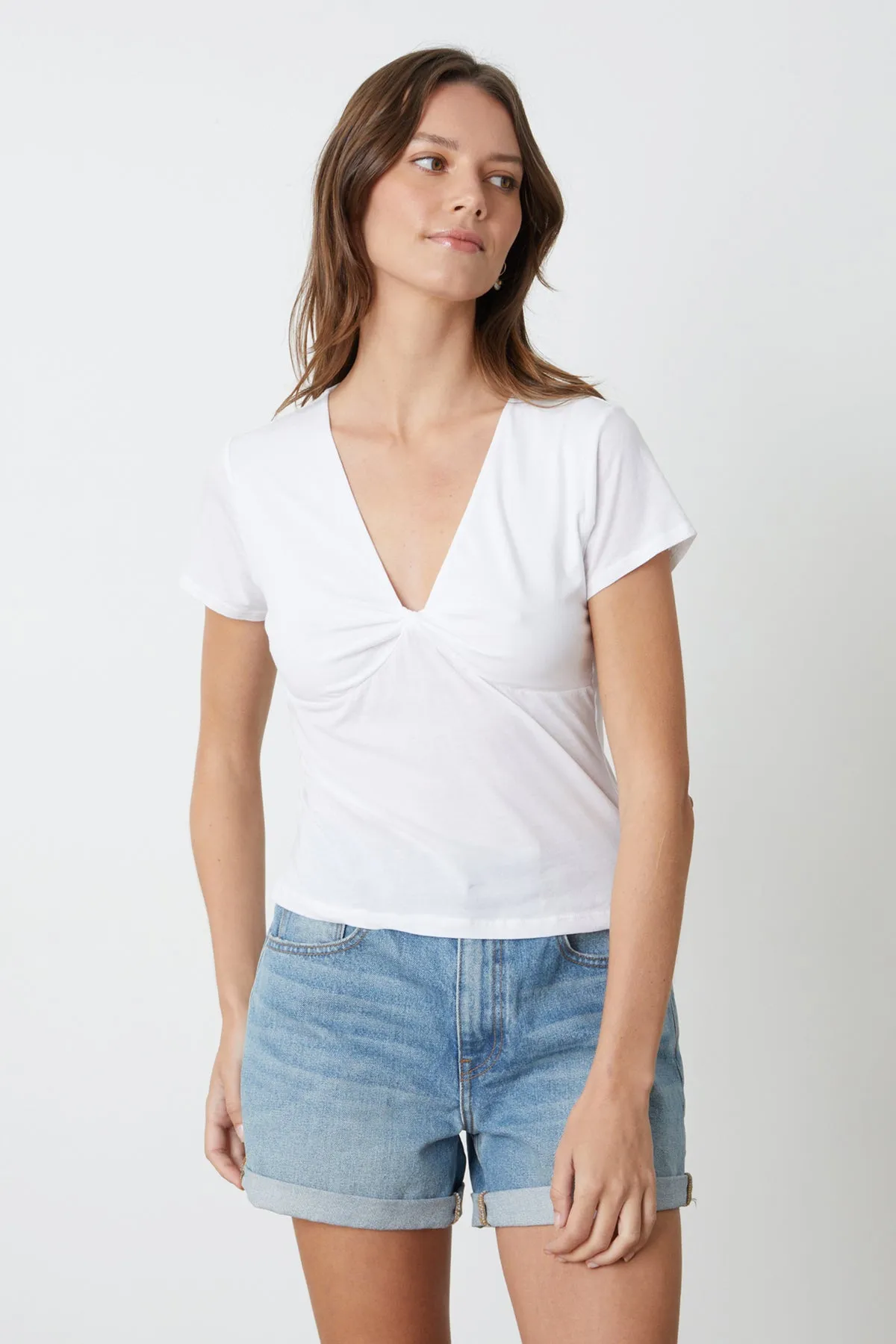 Drip Dry Fabric HEIDI V-NECK TEE