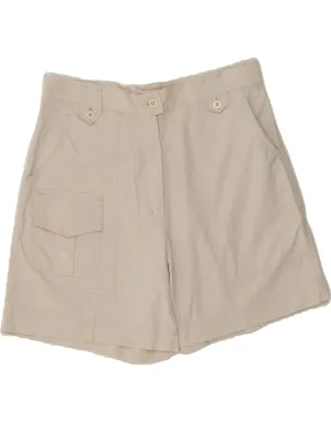 Denim Blend CAMEL Womens Cargo Shorts IT 44 Medium W32 White Cotton