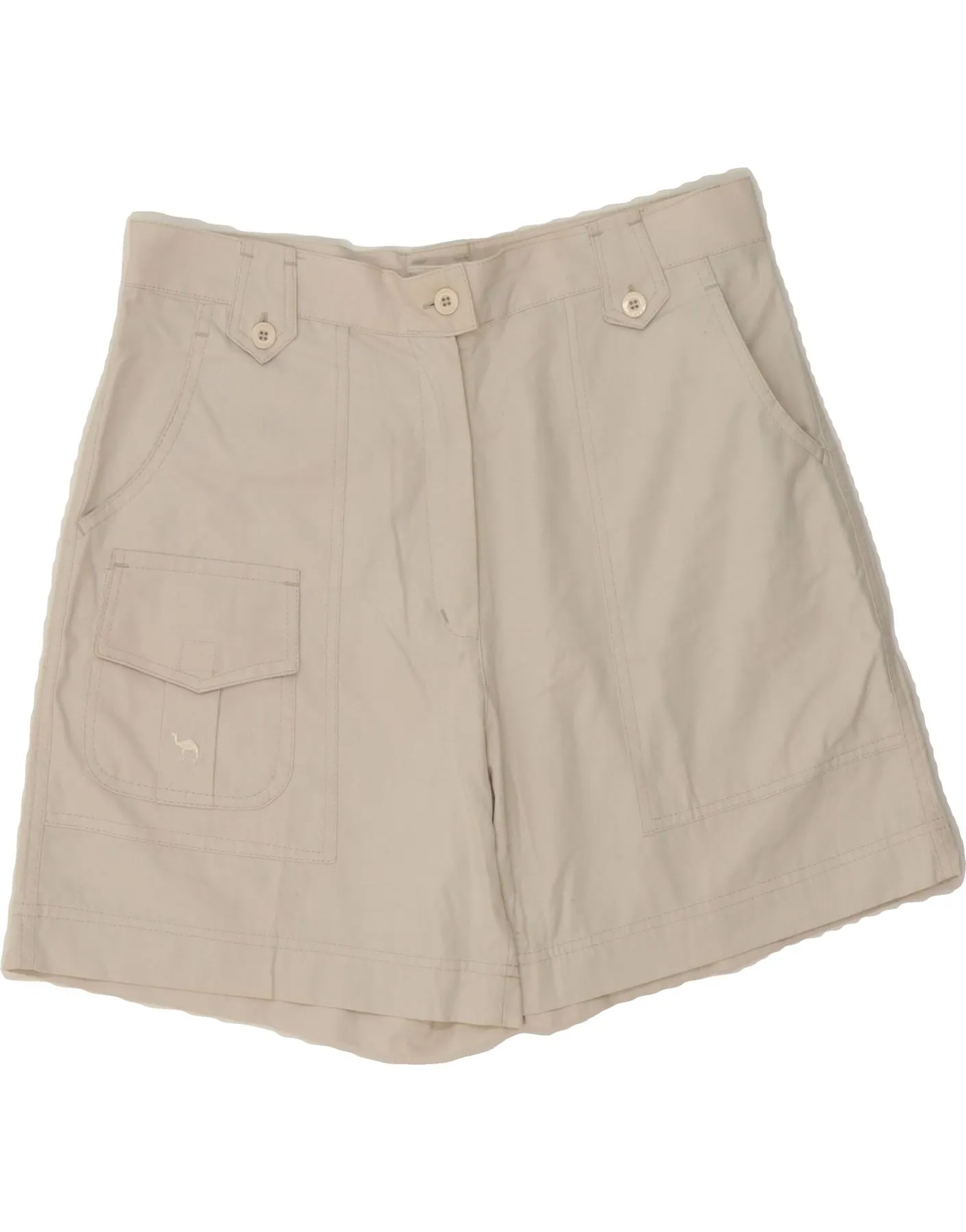 Denim Blend CAMEL Womens Cargo Shorts IT 44 Medium W32 White Cotton