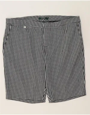 RALPH LAUREN Womens Chino Shorts US 16 2XL W42 Black Gingham Cotton Versatile Clothing