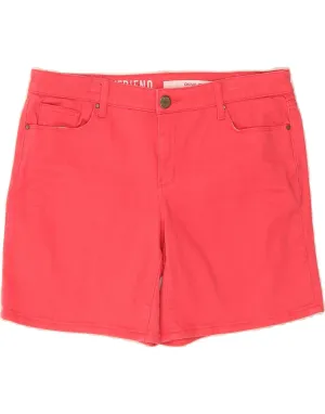 DKNY Womens Denim Shorts US 12 Large W34  Pink Cotton Wrinkle-Resistant gender-neutral