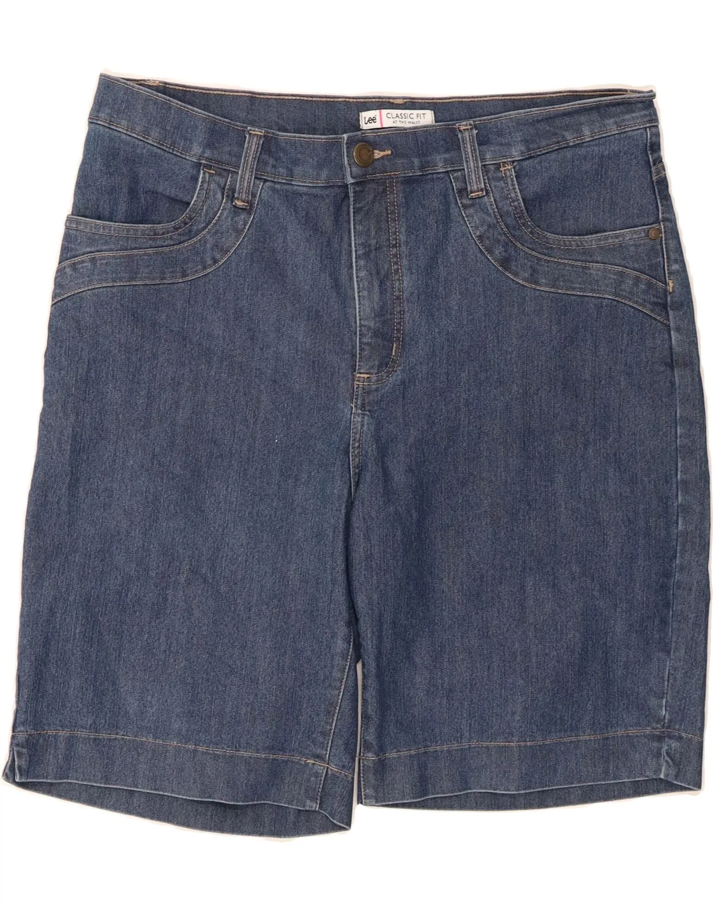 Comfortable Wear Camping Essential LEE Womens Classic Fit Denim Shorts US 16 2XL W36  Blue Cotton
