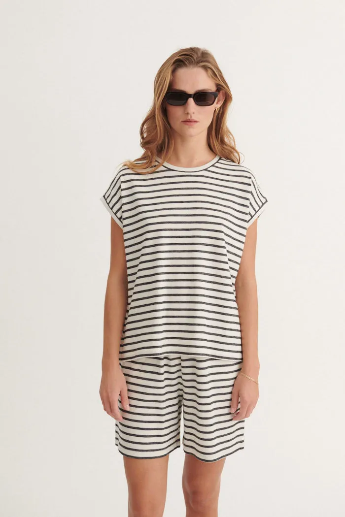 Mary Tee - Birch/Black Stretchable Weave Quick Comfort Fit