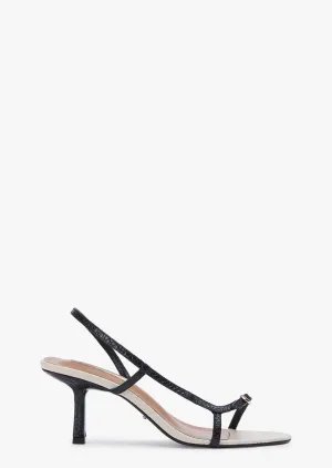 Cute Party Heels Glamorous Stilettos Christine Black Snake