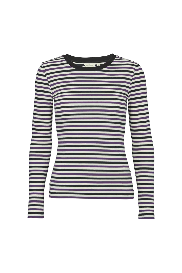 Ludmilla LS Tee - Crown Jewel/White Swan/Black Classic Cut Feminine Appeal