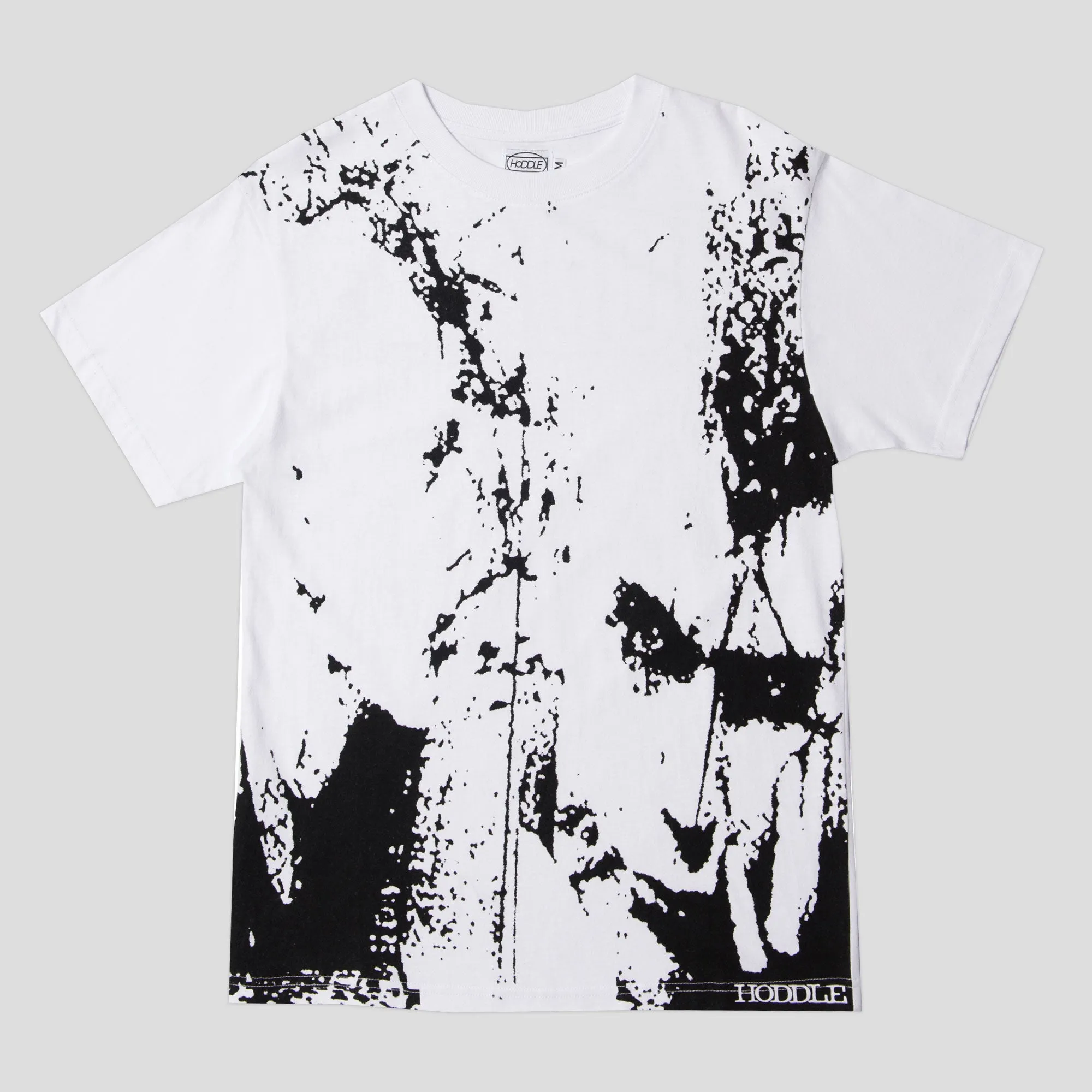 Hoddle Noise Tee - White Stone Wash Process Chic Look