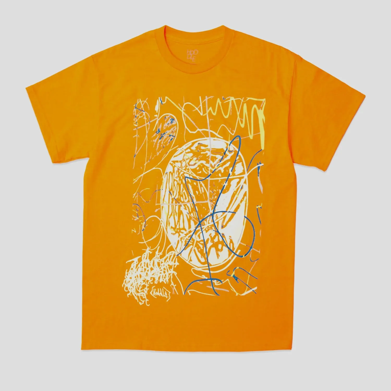 HODDLE "GLOBE" TEE ORANGE weekday wear V-Neck