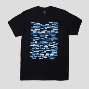 HODDLE "LIST" TEE BLACK Cool Layering OdorResistantTechnology
