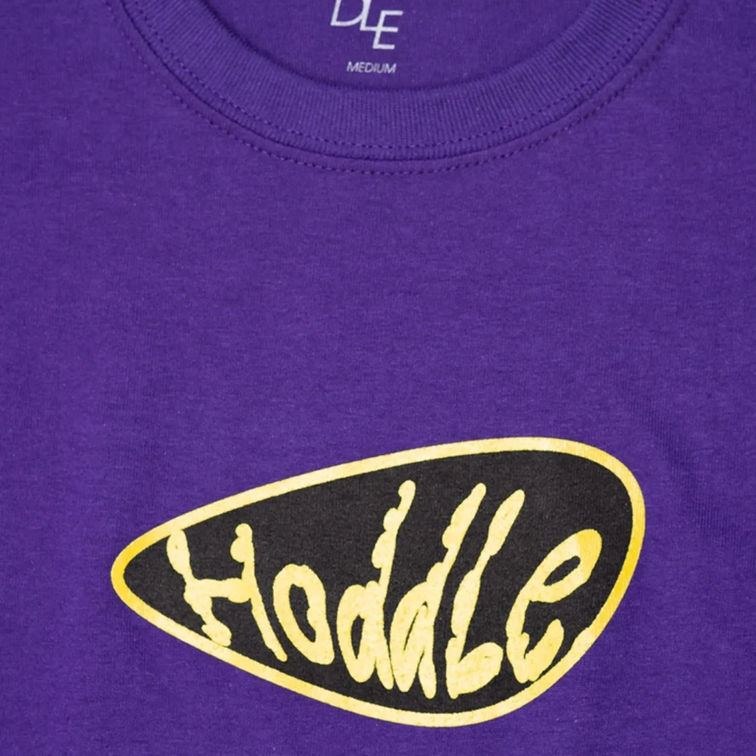HODDLE "WASHING LOGO" TEE PURPLE Multi Panel Design Active Wearable