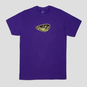 HODDLE "WASHING LOGO" TEE PURPLE Seam Free Edging