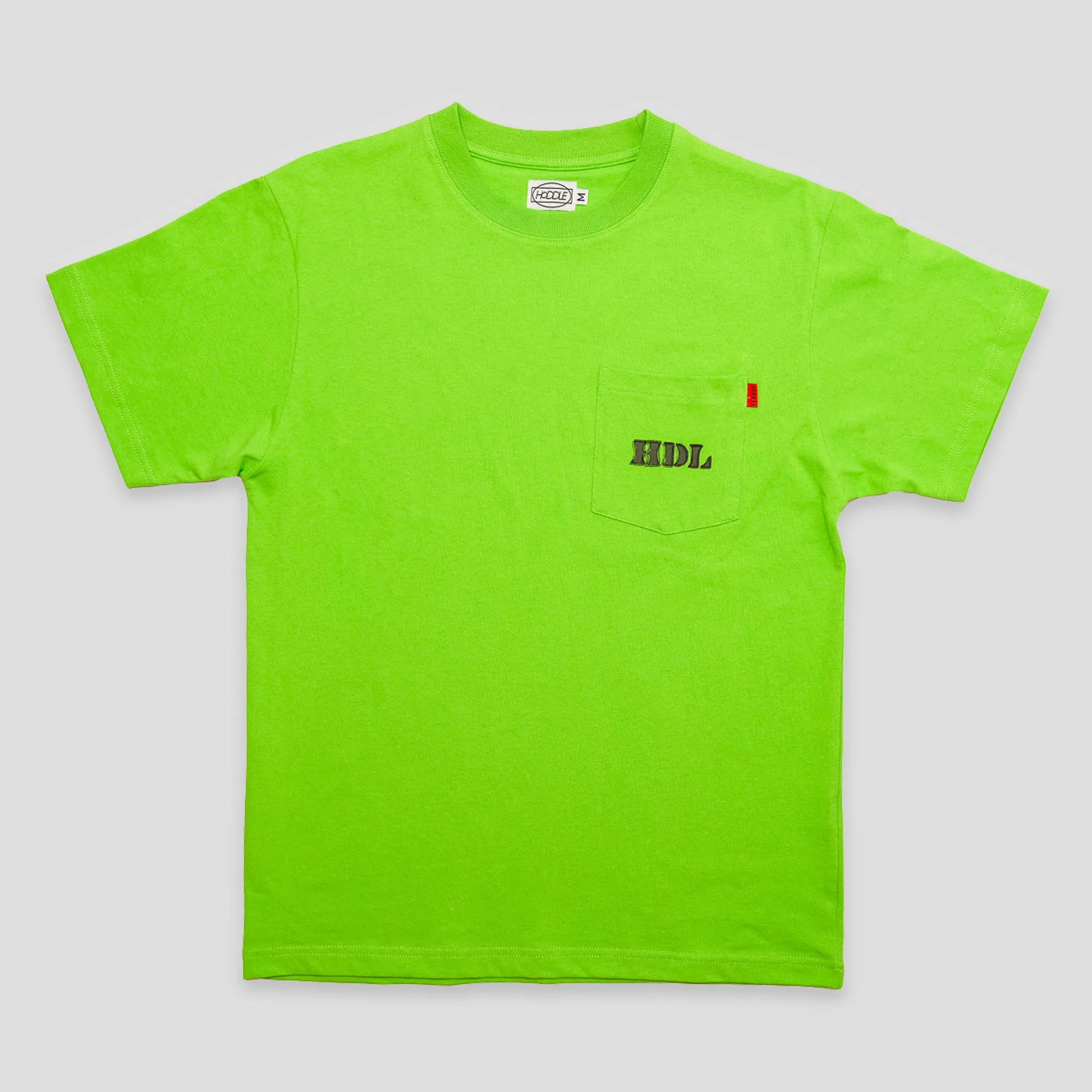 Hoddle Thunderdome Pocket Tee - Lime Green Comfy Fit