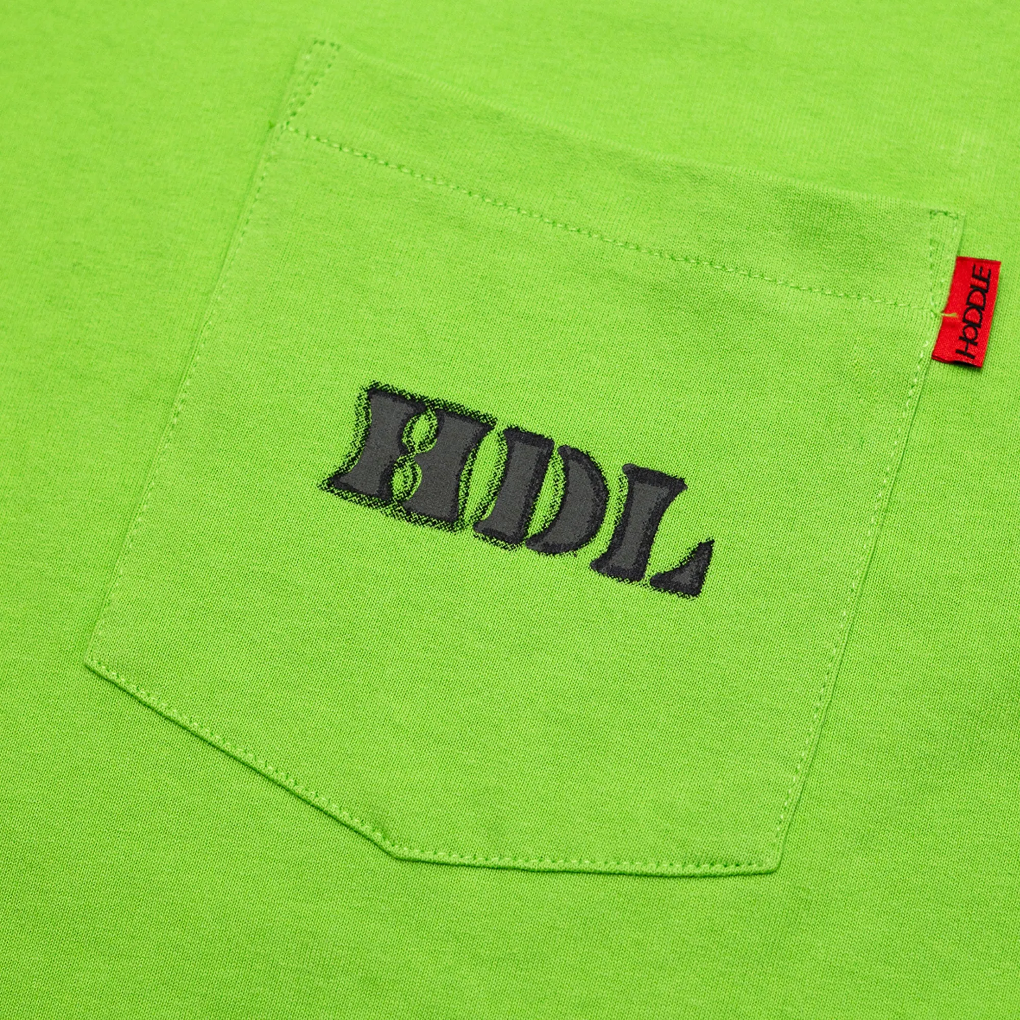 Hoddle Thunderdome Pocket Tee - Lime Green Light Layer